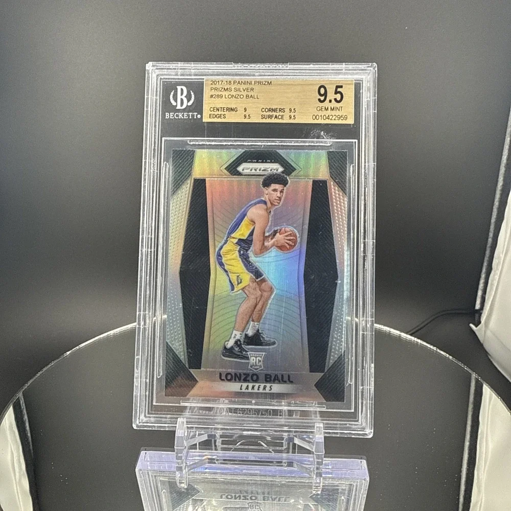 2017 Panini Prizm Silver Prizms Lonzo Ball ROOKIE RC #289 BGS 9.5 GEM MINT